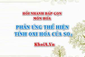 Phản ứng thể hiện tính Oxi hóa của SO2 (lưu huỳnh đioxit)? Hỏi nhanh đáp gọn môn Hóa
